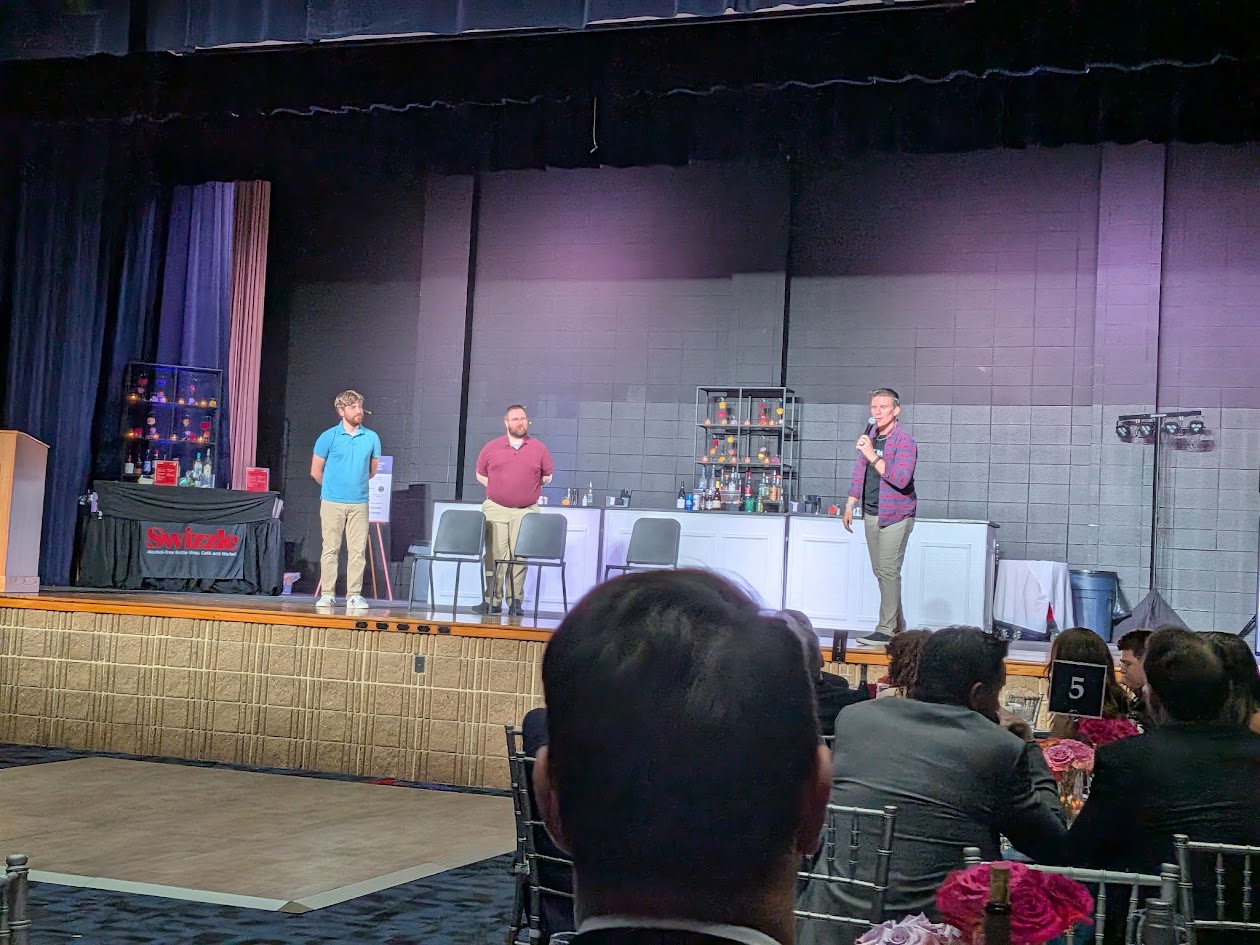 Improvisers entertaining at the Laughing Cavalier fundraiser